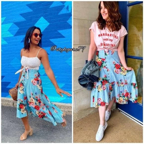 Anthropologie Claudette Midi Skirt NWT 12 - Picture 2 of 7